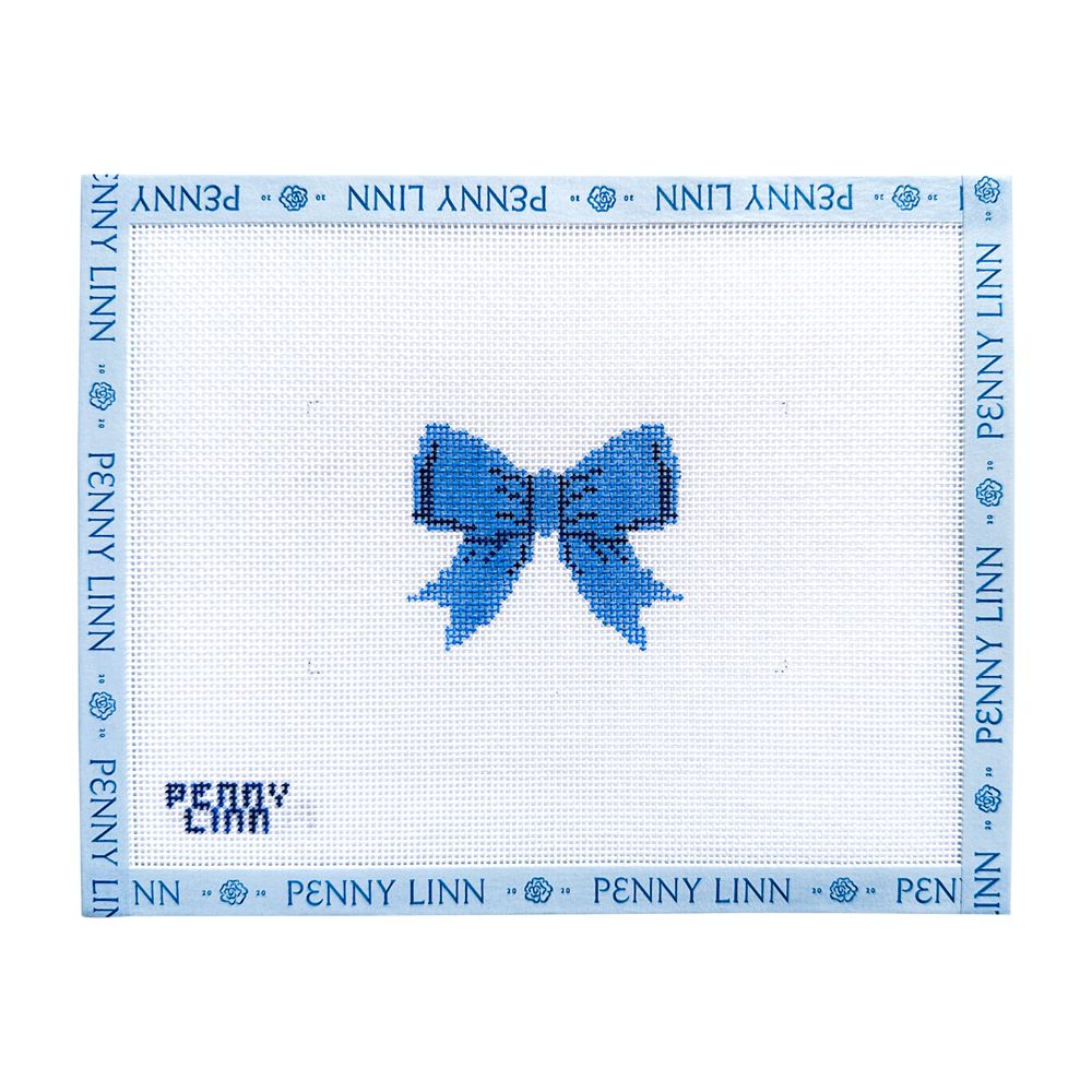 Blue Bow Rectangle Insert