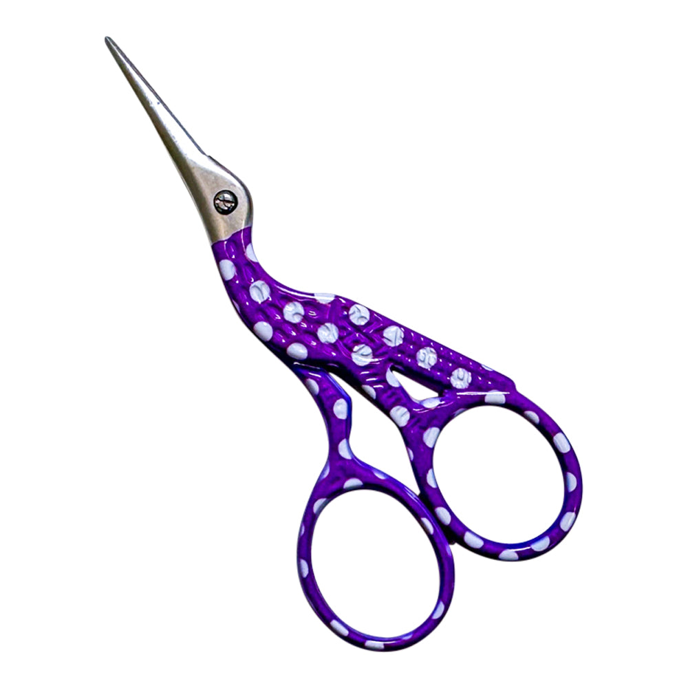 Polka Dot Embroidery Scissors - Purple