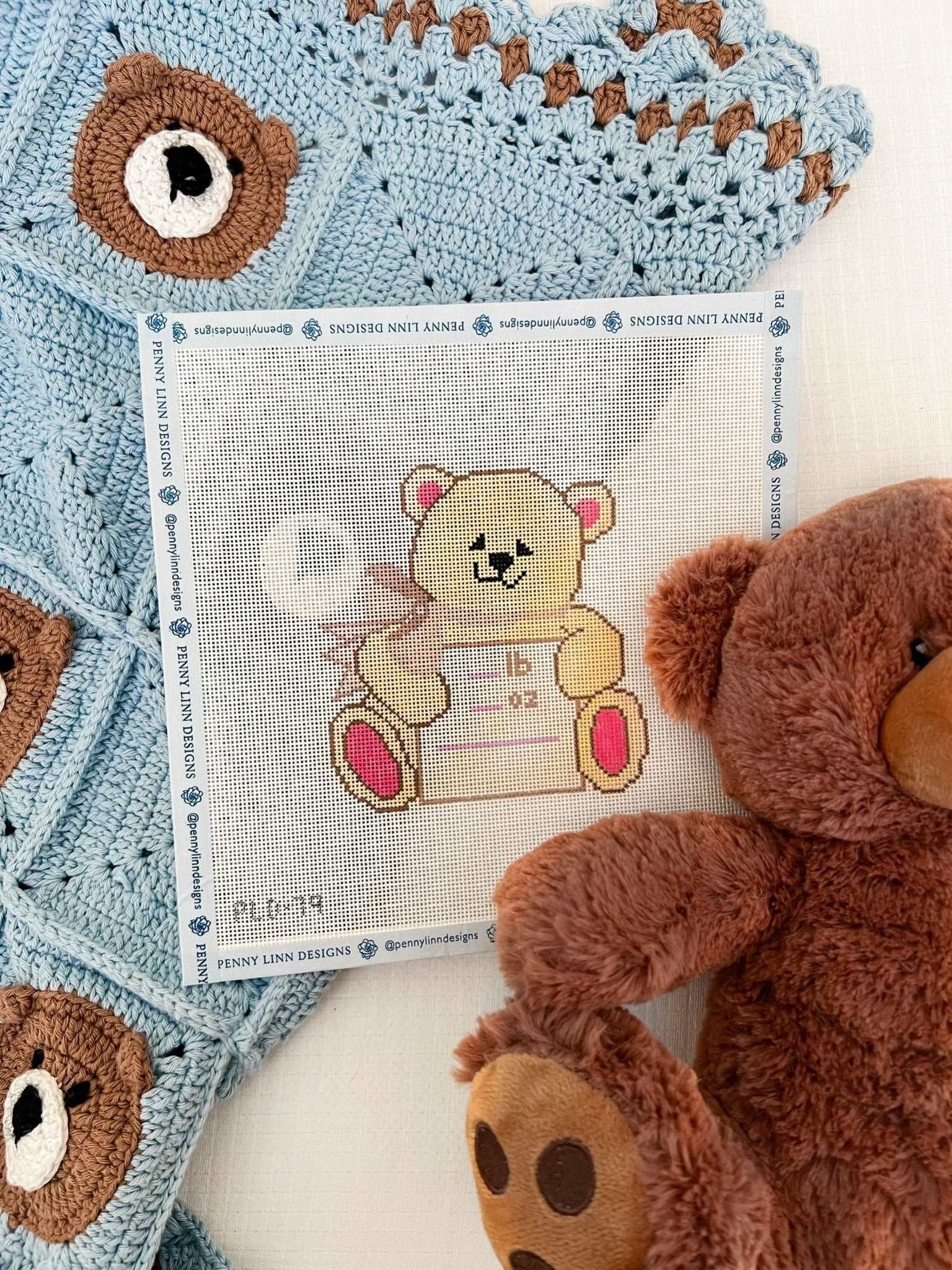 Bear Birth Announcement - Penny Linn Designs - Penny Linn Designs