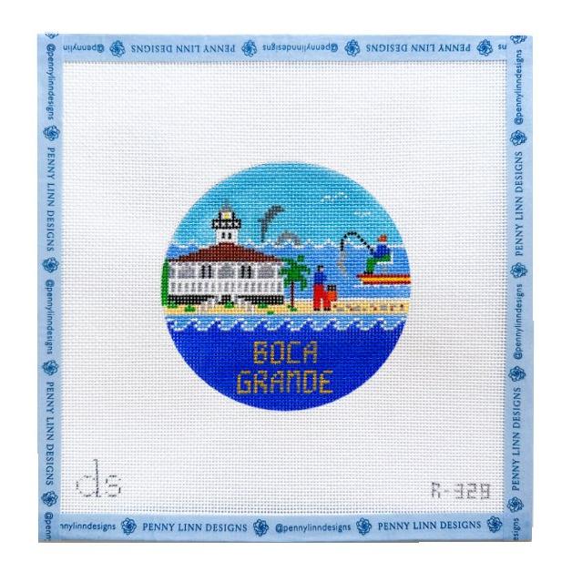 BOCA GRANDE FISHERMAN ROUND - Penny Linn Designs - Doolittle Stitchery