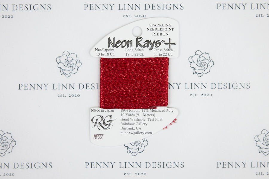 Neon Rays+ NP22 Crimson - Penny Linn Designs - Rainbow Gallery